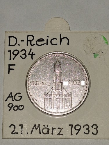 Reichsmark silber 1934 f - silber,