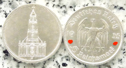 Silbermünze reichsmark 1935 - 5,