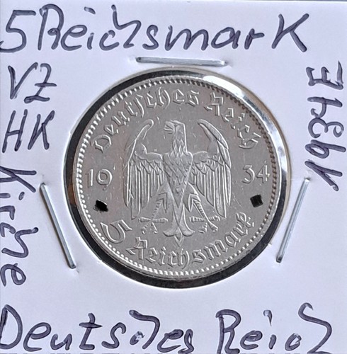 Reichsmark silber 1934 e - 5,